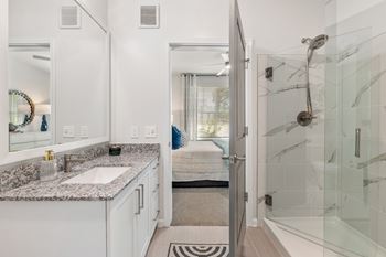 Tiled standalone glass showers*